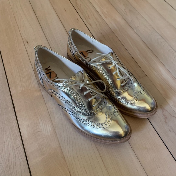 Sam Edelman Jerome Gold Metallic Oxford Size 7 - Picture 4 of 6